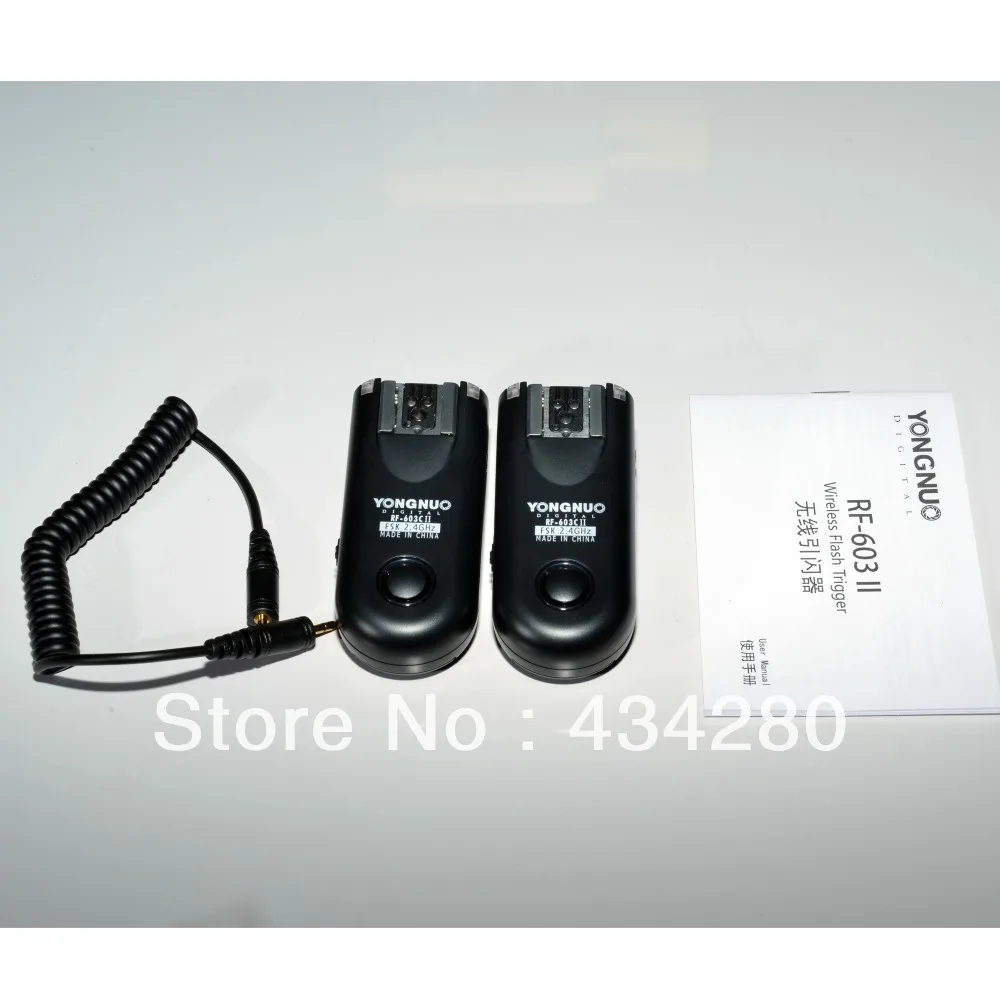Триггер вспышки Yongnuo RF603II для D4 D3x D3s D3 D2x D2 D800E D800 D700 D300s D300 D200 D100 N90s F5 F6 F100 S5 S3|yongnuo flash
