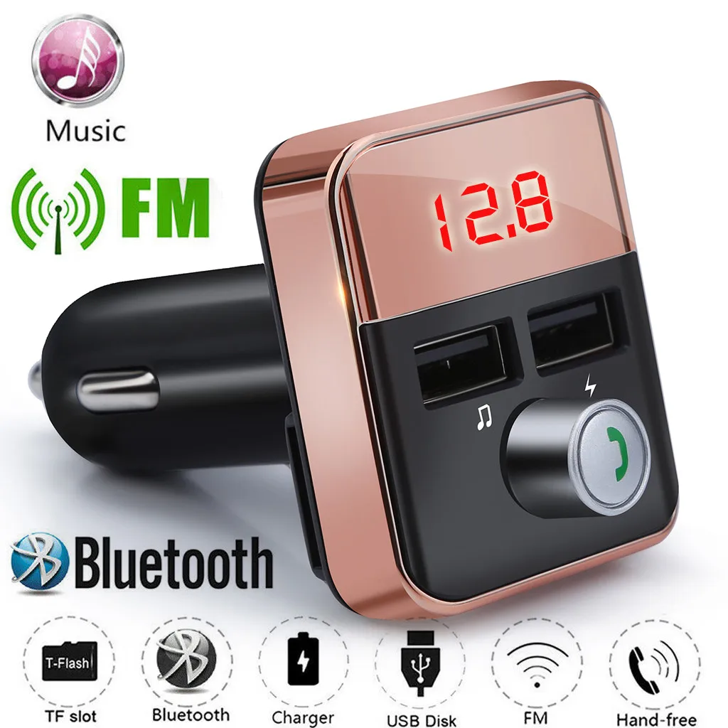 Автомобильный Bluetooth fm передатчик беспроводной радиоадаптер USB зарядное