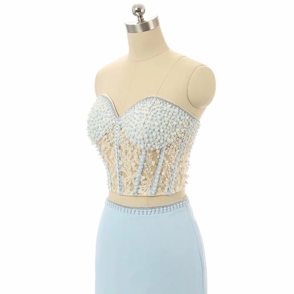 Forevergracedress настоящая фотография Двойка светло голубое платье для выпускного