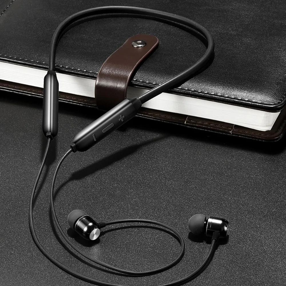 Спортивные магнитные Bluetooth наушники SOONHUA беспроводные вкладыши с микрофоном и