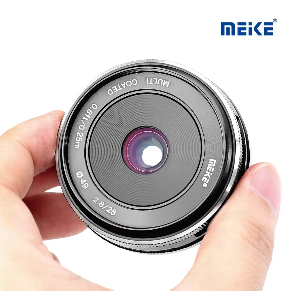 Meike 28 мм f2.8 Большая диафрагма ручной фокус объектив для Panasonic Lumix Micro 4/3 mount System GF5/6/7