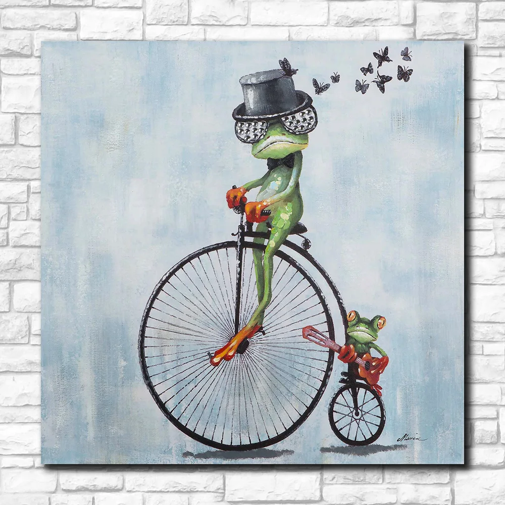 

Fashion Pop Art Oil Painting Wall Art Picture Ride-hailing Animal Printed Canvas Painting For Living Room Home Decor Unframed