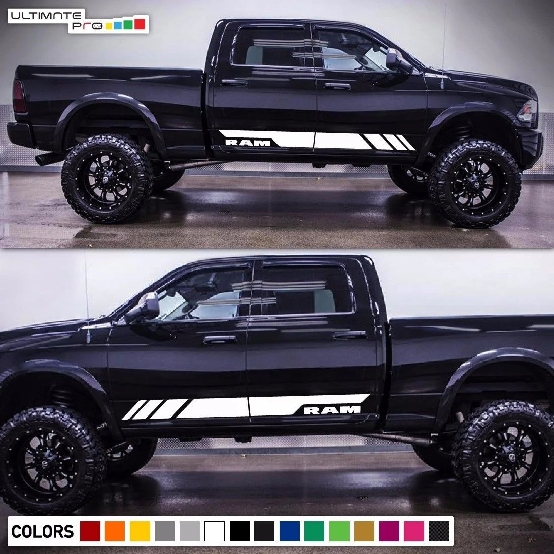 Для 1 комплекта/2 шт. наклейка в полоску сбоку виниловый комплект для Dodge Ram RT