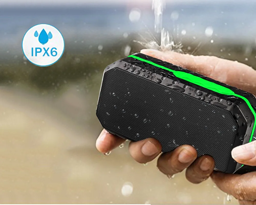 HENZIN Mini Bluetooth Динамик Водонепроницаемый IPX6 Беспроводной Портативный BT Колонка Динамик 1200 мАч с FM радио карты памяти MP3 музыка плеер