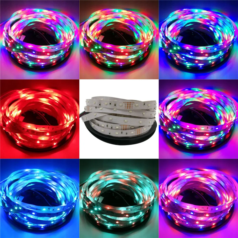 IPILY Светодиодные ленты света rgb 5 м DC12V 3014 Светодиодная лента светодио дный с