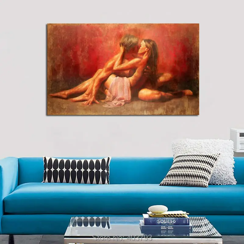 100% ручная роспись портреты молодых девушек романтиков влюбленных холст картина