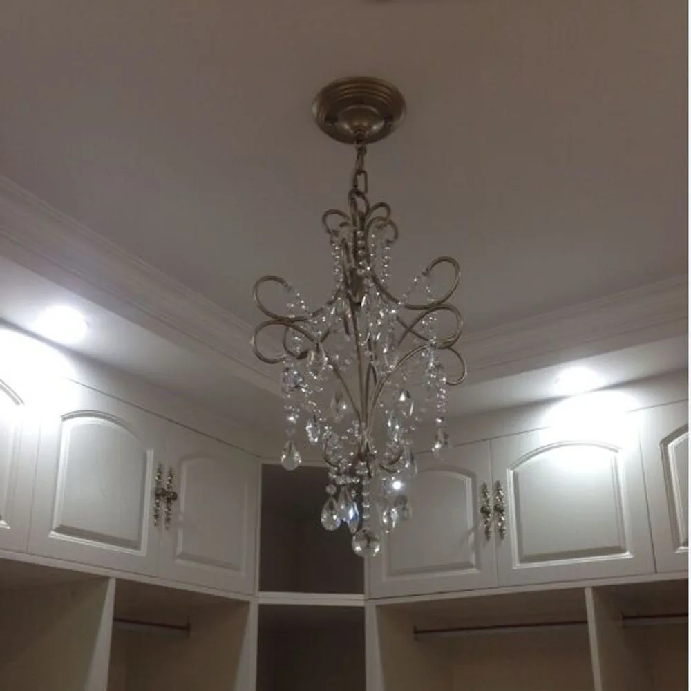 American Loft Crystal Corridor Pendant Light France Copper Color Living Room Bedroom Dining Study Bar Lamps | Лампы и освещение