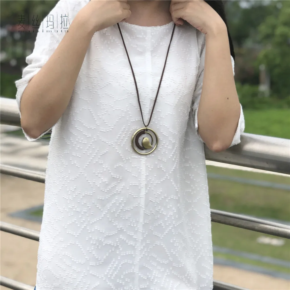 Length Adjustable Leather Rope Chain Bird Women Pendants Necklaces Gifts Trendy Brand Handmade Jewelry | Украшения и аксессуары