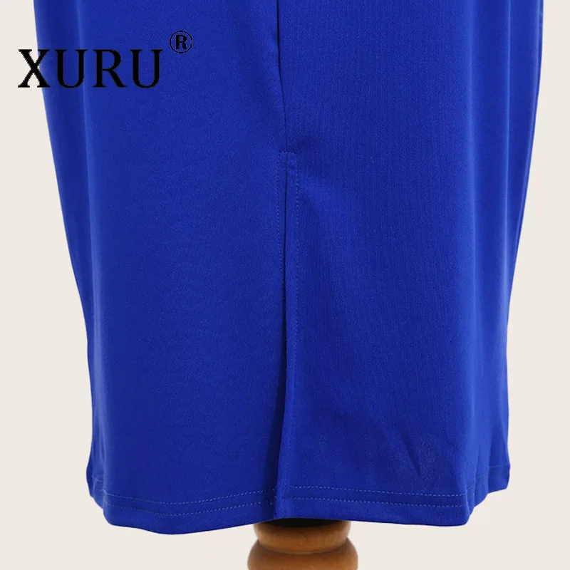 XURU летнее женское сексуальное красивое платье XL XL-6XL новые Гофрированные Рукава