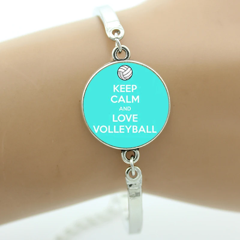 Новый винтажный Модный Цветной волейбольный стеклянный художественный браслет