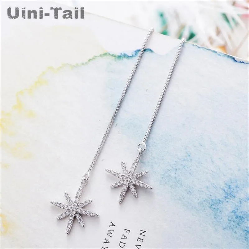 Лидер продаж новые серьги кисточки Uini Tail из стерлингового серебра 925 пробы с