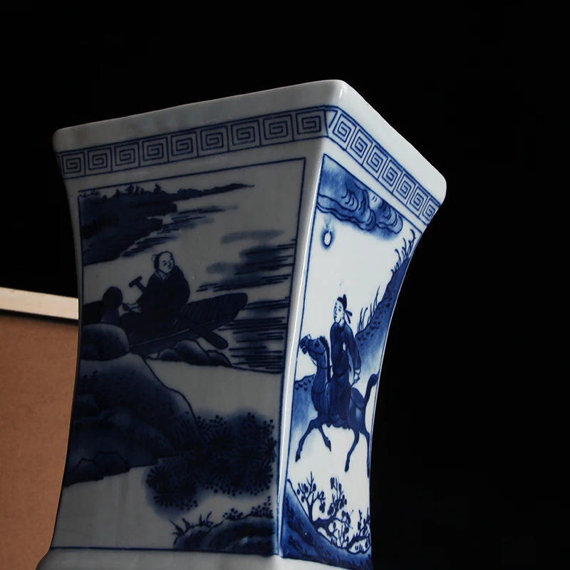 Цзиндэчжэнь керамическая Ming And Qing новая классическая четырехквадратная синяя и