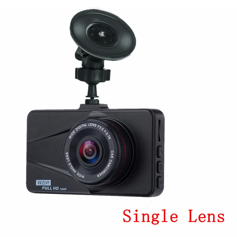 No Rear Camera Автомобильный видеорегистратор Портативный HD 1080P Автомобильный рекордер с 3,0 дюймовым ЖК-экраном 170 градусов 6G объектив Поддержка ночного видения 32G TF карта тире камера - Название цвета: No Rear Camera