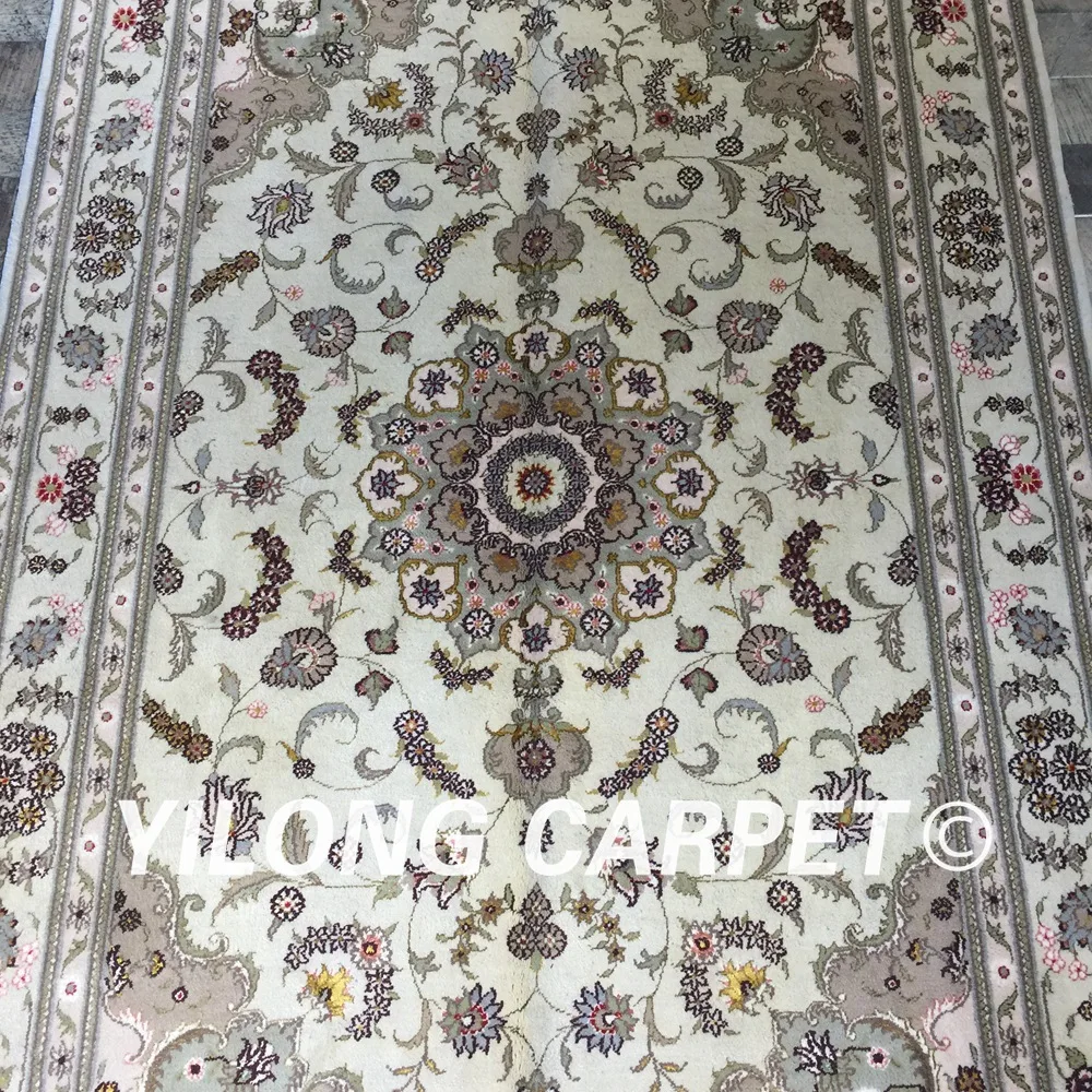 Yilong 4 'x 6' ручной работы тонкие мягкие домашние шерстяные шелковые коврики