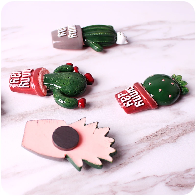 5 шт. декоративные наклейки для дома в форме кактуса на магнитах|magnetic refrigerator|home