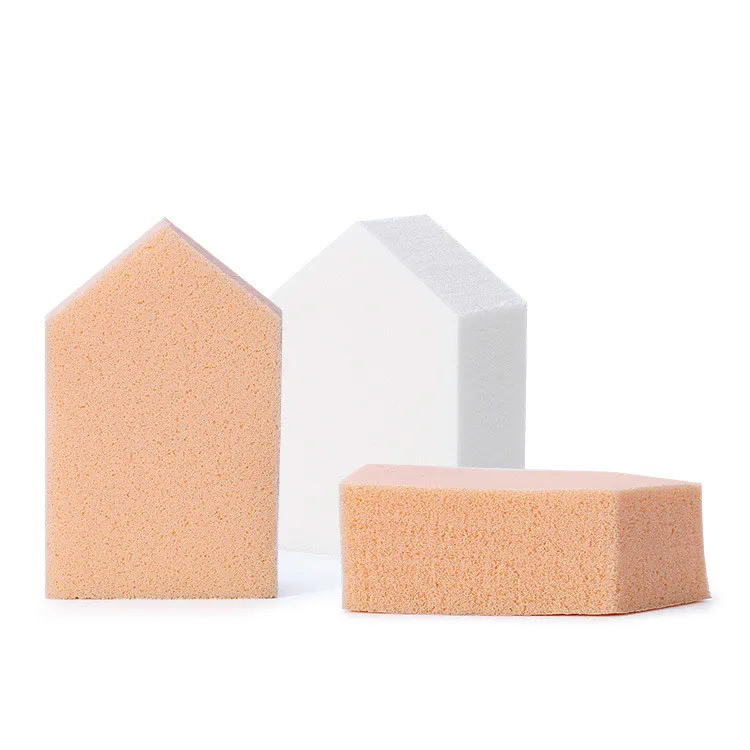 30 Pieces White Triangle Makeup Sponge Blending Foundation Wet Dry Use Puff Cosmetic Kit |