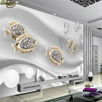 beibehang papel de parede custom photo wallpaper mural fashion goldfish jewelry 3d tv background wall wall papers home decor
