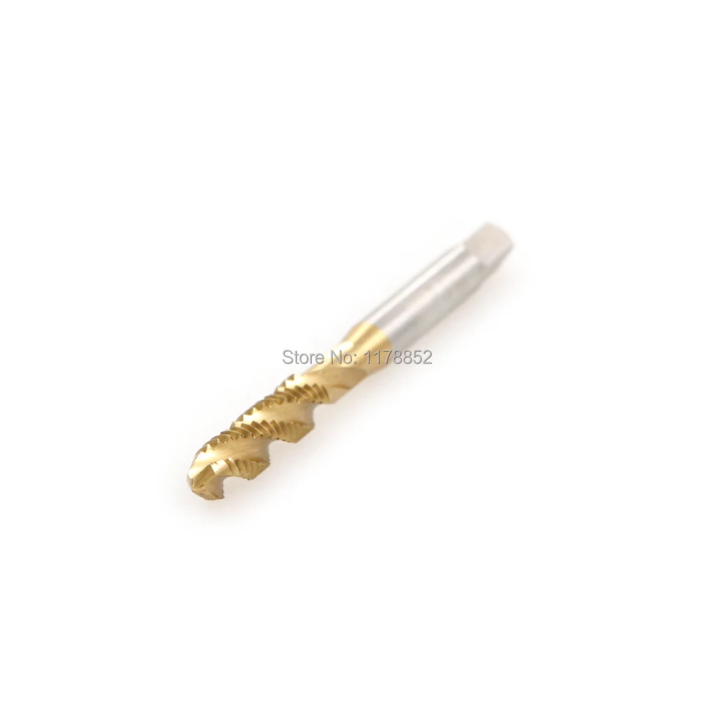 

M4*0.7mm Metric Ti Coated Plug Tap Spiral Flute Tap Drill screw tap
