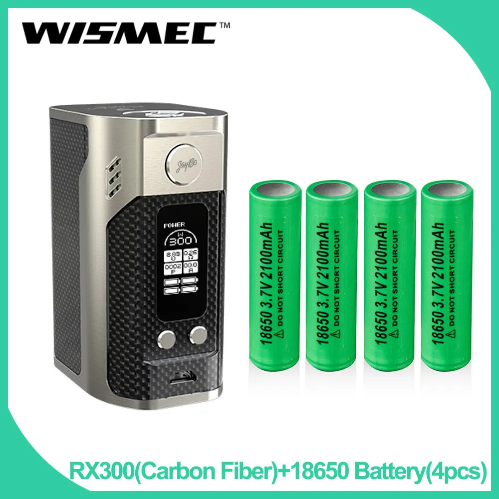 Оригинальный Wismec рел RX300 TC коробка мод 300 Вт Питание от 4 шт. 18650 батареи режим