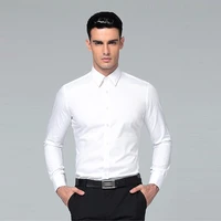 mens shirt 2021 brands long sleeve business suits shirts solid black regular fit business mens dress shirts camisa