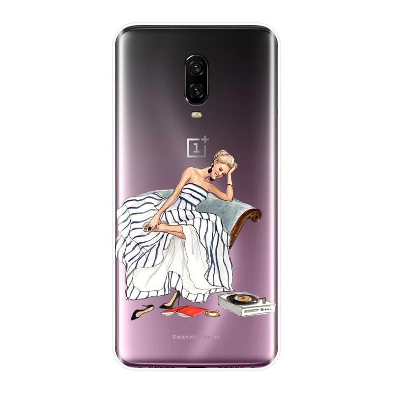 TPU для OnePlus 3 3T 5T 6T чехол телефона силиконовый мультяшный женский модный мягкий One