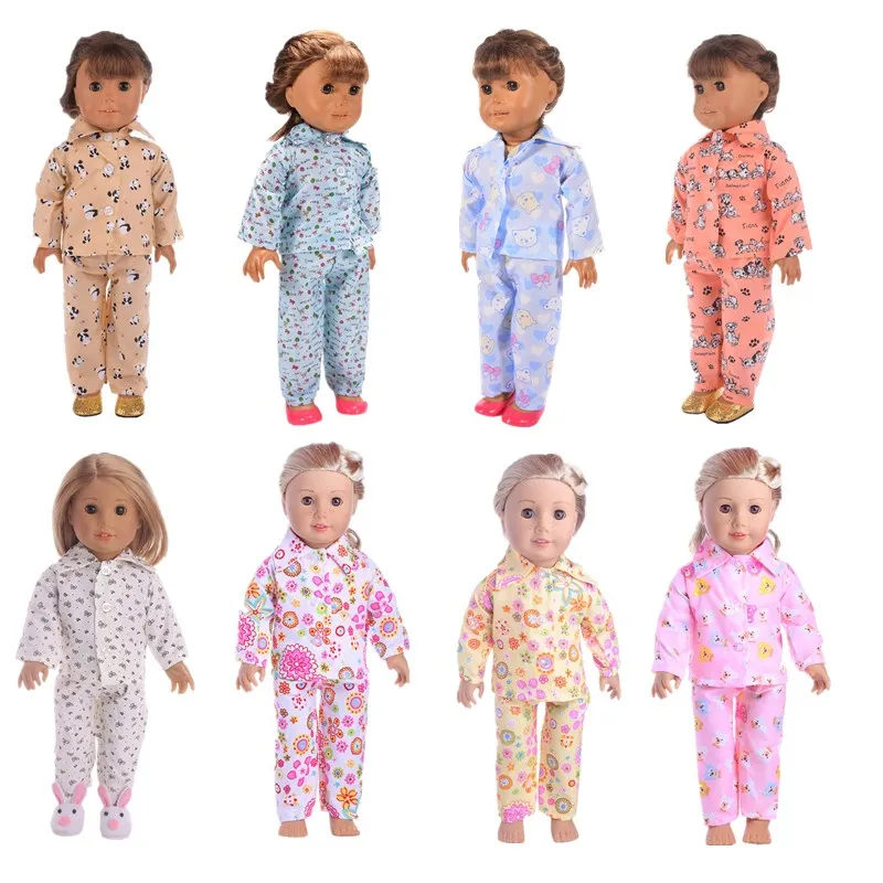 Пижама LUCKDOLL разные стили подходит для 18 дюймовых американских кукол 43 см