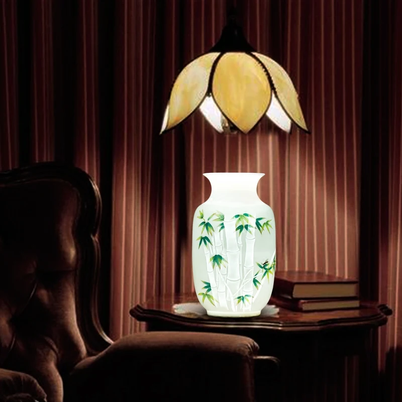 Керамическая ваза Jingdezhen с украшениями ручная роспись технология резьбы по