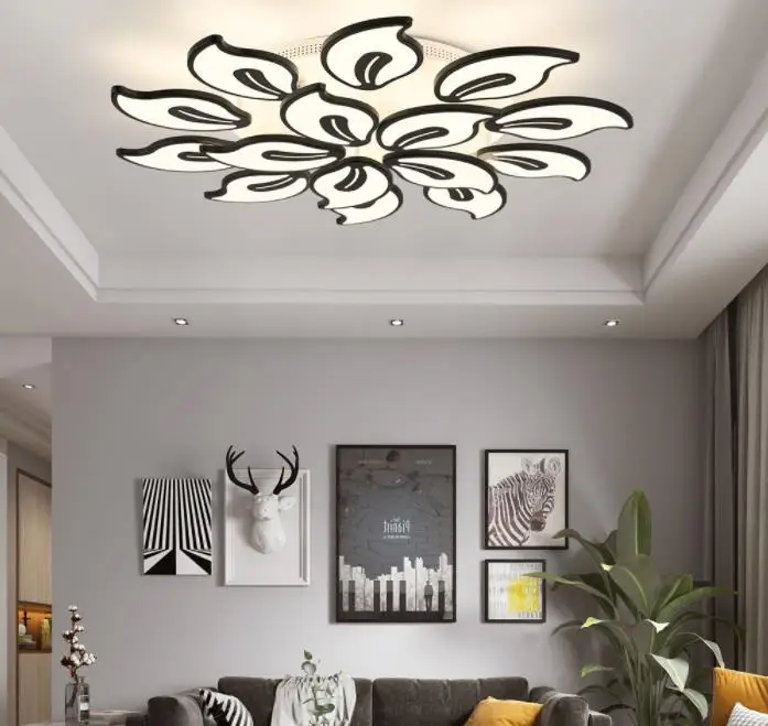 White Acrylic Modern LED Chandelier For Living Room Bedroom Lustres Large Ceiling Lighting Fixtures AC85-260V | Лампы и освещение