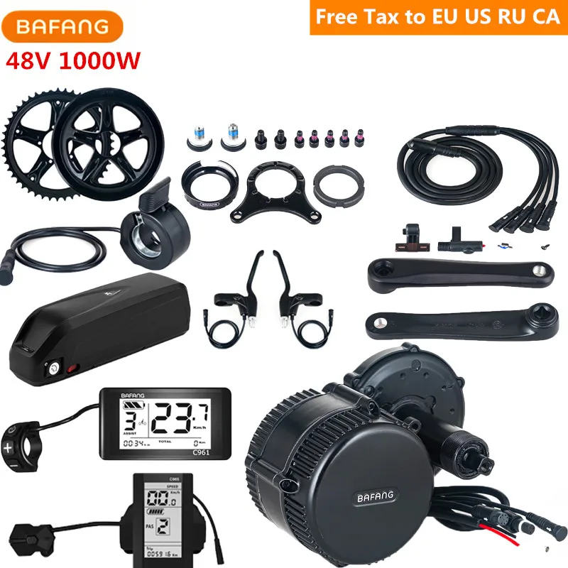 Bafang 8fun 48В 1000 Вт BBSHD BBS03 комплект мотора с 13ач литиевой батареей C961 C965 части
