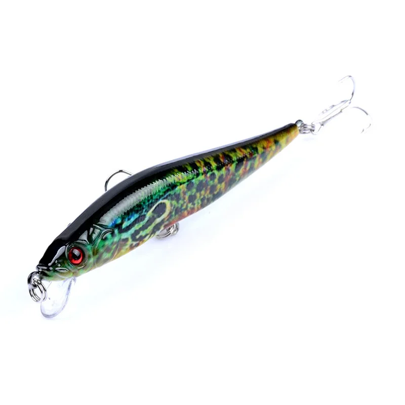Yuewins 10 5 см г Minnow 3D глаза Джеркбейт Пластик искусственная жесткая приманка 6 # крюк
