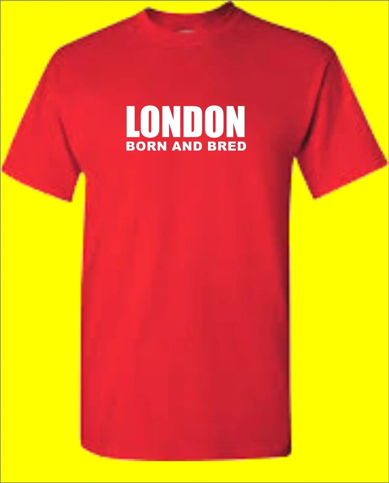 LONDON BORN AND BRED T-Shirt Slogan Funny Gift New T Shirts Tops Tee Unisex High Quality Casual Printing | Мужская одежда