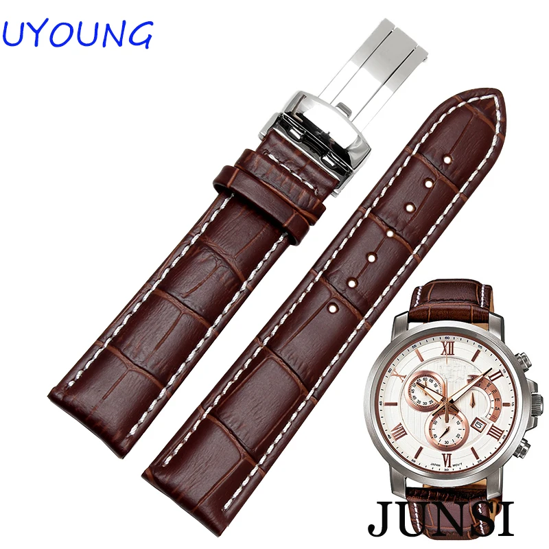 Ремешок из натуральной кожи для CASIO качественный мужской браслет наручных часов