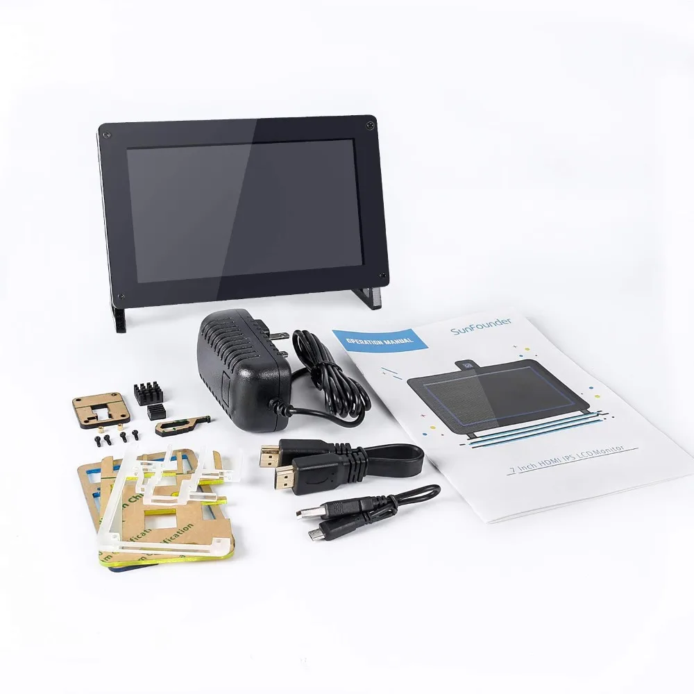ЖК дисплей SunFounder Raspberry Pi 7 дюймов 1024*600 HD встроенный динамик для 3 Model B + модели 2 B|screen
