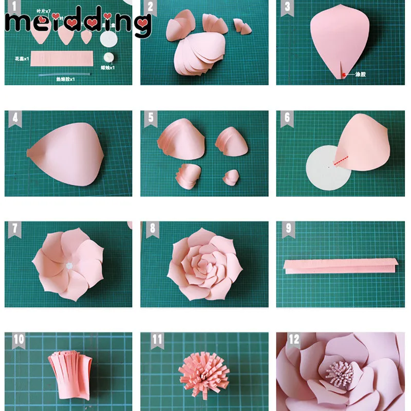 

MEIDDING 1pcs 30cm/40cm DIY Paper Flowers Backdrop Decorative Artificial Flowers Wedding Favors Birthday Party Home Decoration