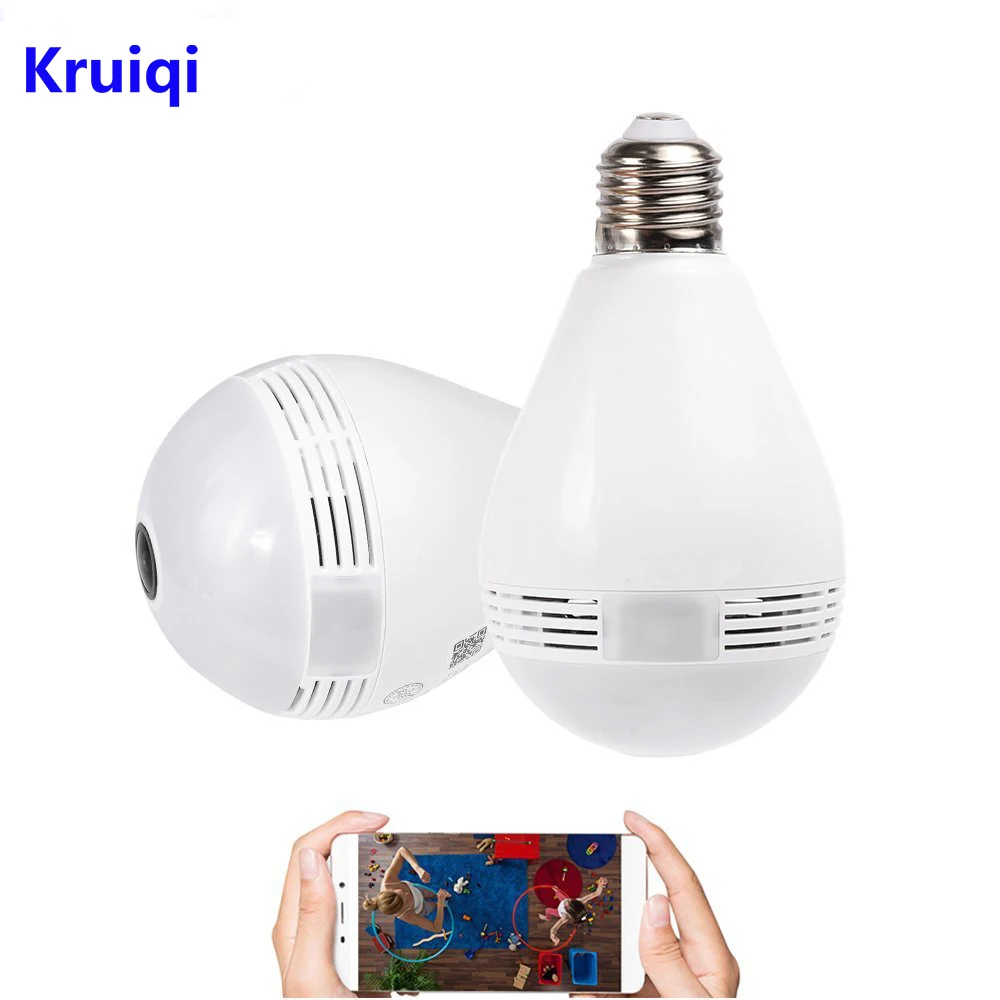 IP камера Kruiqi для домашней безопасности 360 градусов 1080P 2 МП панорамная рыбий глаз