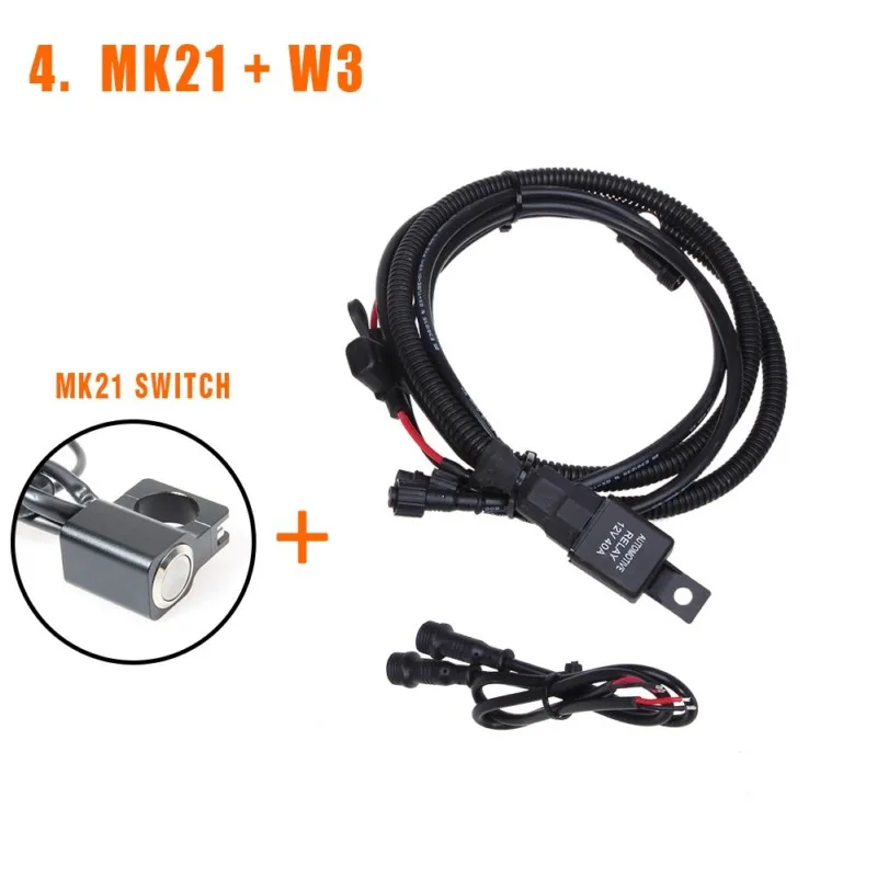 Handlebar Switch-2 Bosmaa 40A, указывающий контроль релейного переключателя, линейная группа для работы автомобиля, прожектор, фара мотоцикла, водонепроницаемая нажимная кнопка - Цвет: Handlebar Switch-2
