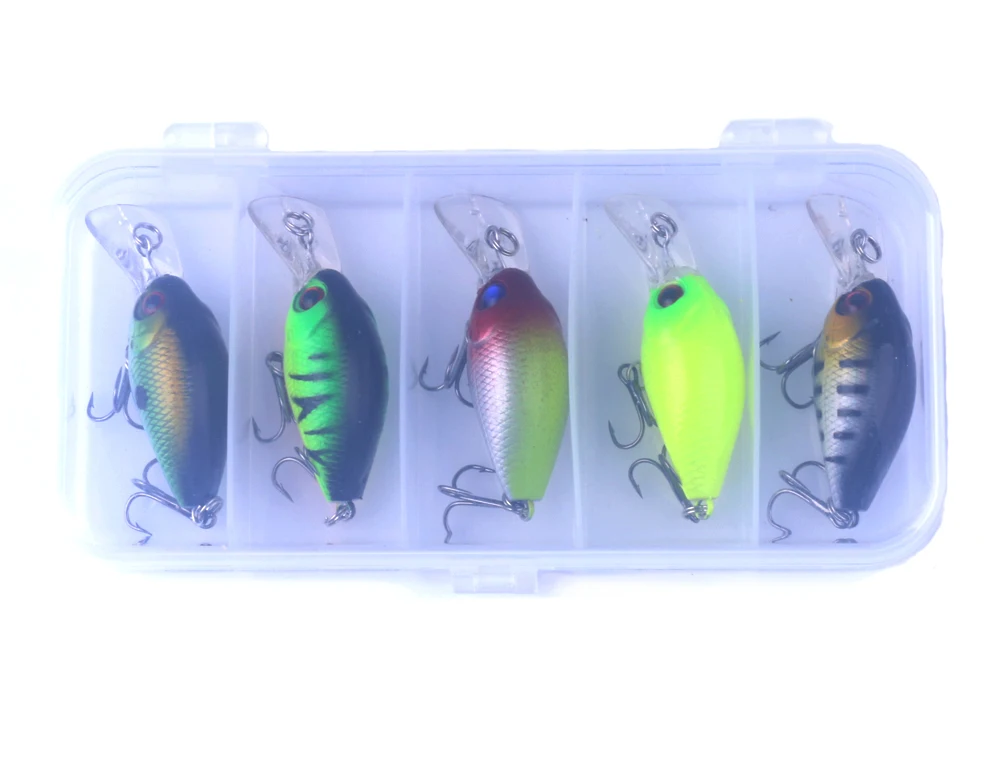 HENGJIA 5 шт. супер мини Crankbait Crank Bass Wobbler рыболовная приманка жесткие рыболовные