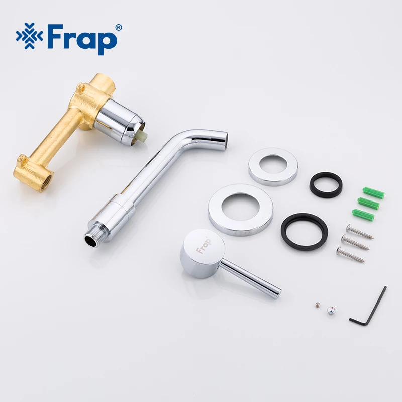 FRAP Новый латунный кран для раковины настенный с одной ручкой смеситель ванной