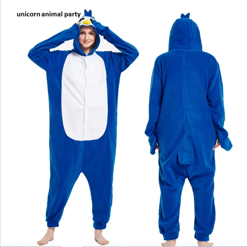 Kigurumi пижамы Косплей Костюм для мальчиков и девочек голубого цвета с