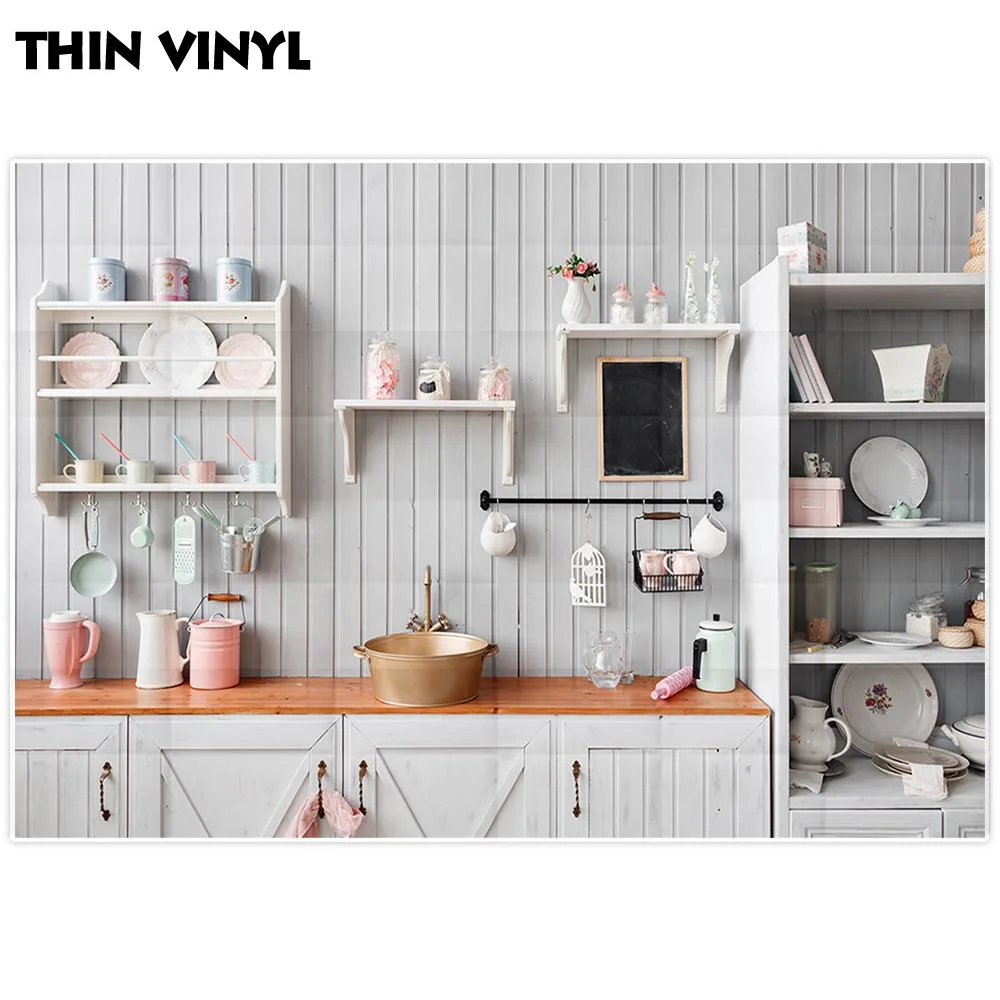 Allenjoy photographic backdrop kitchen cook child wood wall decoration photography background wedding photocall photophone | Электроника
