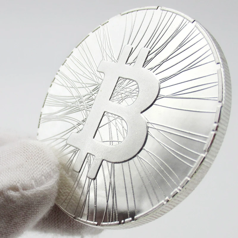Биткоин Okcoin Проби ME BTC медаль серебряная копия монет сувенир металлические