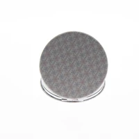 6cm round double sided stainless steel folding portable cute small travel vanity mirror