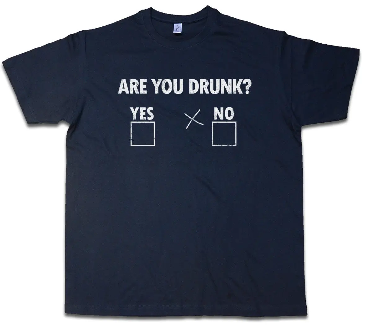 Вы пьян футболка да? Нет? Мужская хлопковая Cross Fun Drinker Boose модная|Мужские футболки|