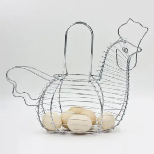 Creative Hen Shaped Chicken Egg Storage Holder Basket Metal Wire Home Kitchen Rack Decor | Дом и сад