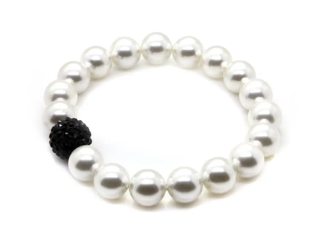 BIG SALE free shipping bracelet pearl l7.5Inch Strand 2015 Jewelry mix order supported fashion black color | Украшения и