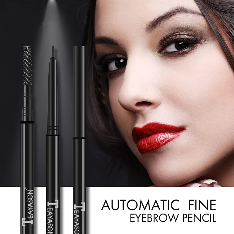 

Dropshipping 1 Pcs Double Ends Automatic Eyebrow Pencil 1.5mm Ultra Thin Tip Waterproof Long-lasting Pen SMJ