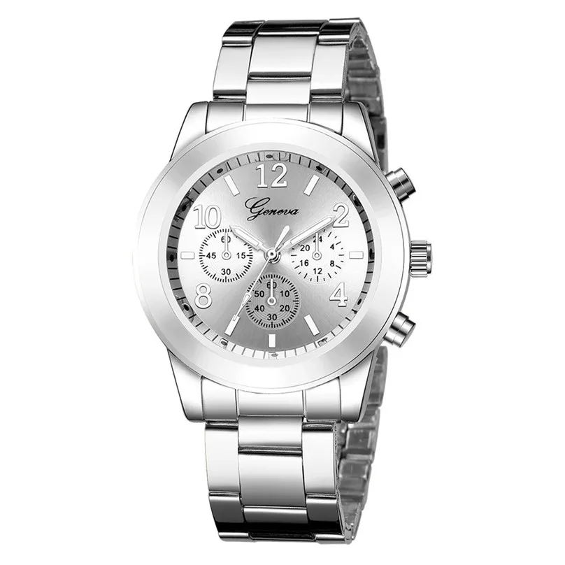 Женские кварцевые наручные часы из нержавеющей стали с ремешком-сеткой простые