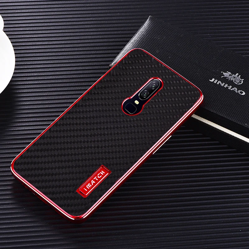 Роскошный чехол для Oneplus 6 из настоящего углеродного волокна, изысканный алюминий, металлический каркас, чехол для сотового телефона Oneplus 6