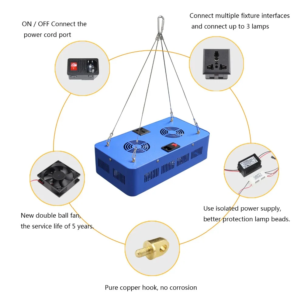 Fitolamp 600 Вт COB светодиодный свет для выращивания всего спектра Фито лампа COB чипы лампа для выращивания цветов овощей саженцы теплицы растения