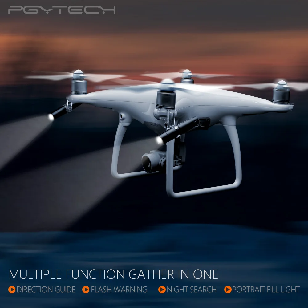 PGYTECH Новый налобный фонарь для Phantom 4 серии Регулировка интенсивности